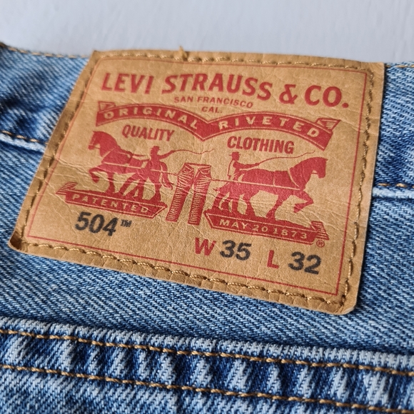 Levi's Mens 504 Straight Denim Jeans W35 L32 - Picture 8 of 16